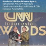 Konsisten Jalankan Reforma Agraria, Kementerian ATR/BPN Raih Rural Development dan Regional Equity di CNN Indonesia Award 2025